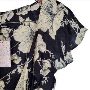 Free People, Onyx, NWT Med Wrap dress